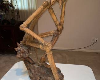 WOODEN DON QUIXOTE SCULPTURE