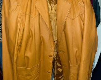 LEATHER COAT BY MARIO LENTINI