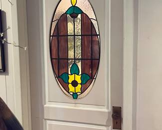 WONDERFUL INTERIOR DOOR w/ STAINED GLASS PANE.