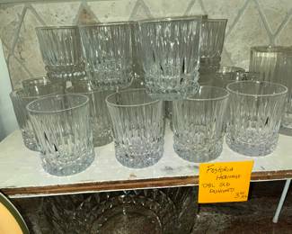 FOSTORIA "HERITAGE" DOUBLE OLD FASHIONED GLASSES
