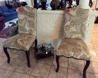 PAIR OF LOVELY, PADDED SIDE CHAIRS