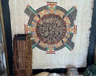 EGYPTIAN ZODIAK CALENDAR ON PAPYRUS