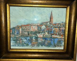 SMALLER, FRAMED WORK BY EMIL KOS.