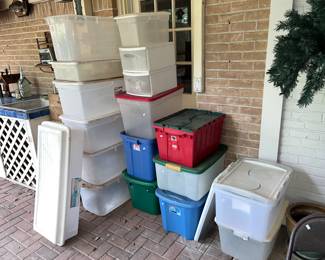 LOTS OF STORAGE CONTAINERS