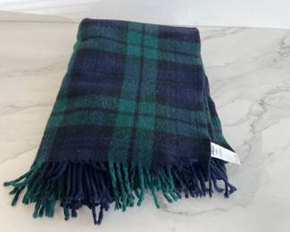 Lot 2853 Made in UK St. Michael from Marks Spencer 100 Wool Plaid Blanket