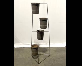 Lot 3029 4 Pot Plant Metal Stand