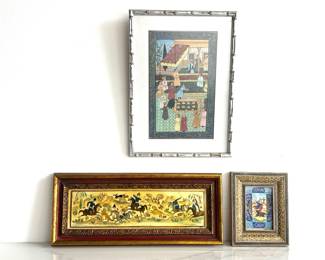 Lot 2981 Persian Miniature Painting Wall Art