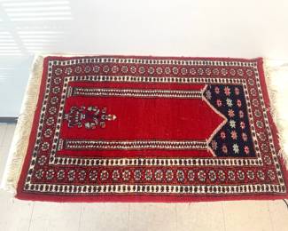 Lot 2989 Vintage Hand Knotted Wool Afghan Rug