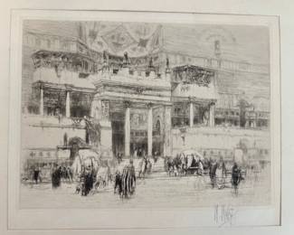Lot 2819 House of Sallust by William Walcot Original Signed Etching Art Print