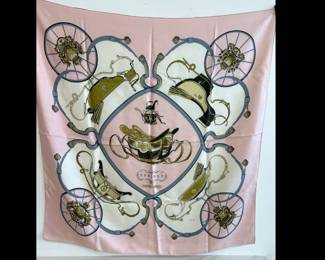 Lot 2851 Vintage Hermes Springs Silk Scarf by Philippe Ledoux