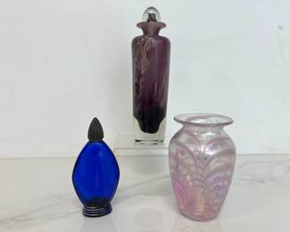 Lot 2703 Vintage Art Glass Bourjois Perfume Bottle