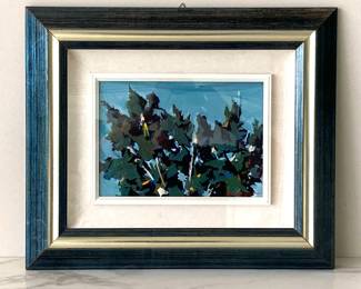 Lot 2780 Vintage 1981 Original Abstract Painting Wall Art
