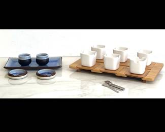 Lot 4011 Lexon Kookii Modern Coffee Set Asian Sake Dipping Cups