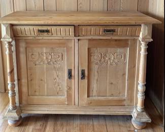 Lot 2563 Vintage Carved Floral Storage Cabinet