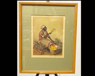Lot 2700 Vintage Signed Elizabeth ONeill Verner Charleston Wildflower Wall Art