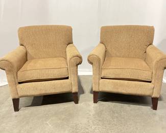 Lot 3016 Bassett Upholstered Arm Chairs