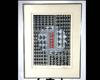 Lot 2900 Yoshio Sekine Soroban 3056 Print Signed Numbered Wall Art