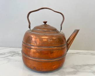 Lot 2716 Antique Copper Kettle