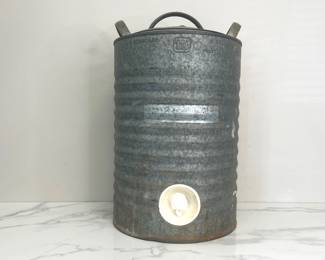Lot 2975 Vintage TTI Galvinized Metal 5 Gallon Water Cooler
