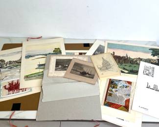Lot 4006 Vintage Antique European Art Prints