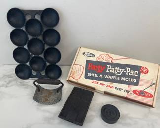 Lot 3062 Vintage Cast Iron Cooking Tools