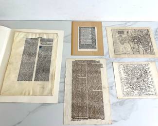 Lot 4007 Antique Book Pages Maps