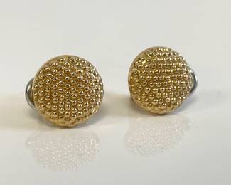 Lot 2863 14K Italy Gold Pierced Earrings