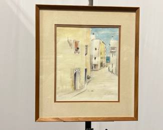 Lot 2695 Original Spain Framed Watercolor Signed John McGuire Wall Art