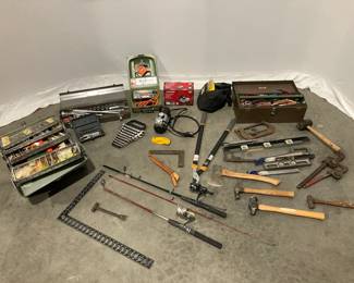 Lot 3030 Hand Tools and Fishing Tackle