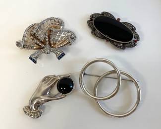 Lot 2856 Vintage Sterling Silver PIns Brooches