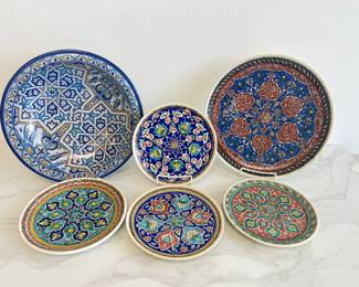 Lot 3004 Vintage Turkish Wall Plates Bowl
