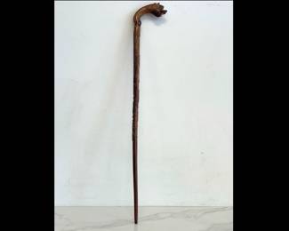 Lot 2881 Vintage Dragon Head Walking Stick Cane From Colonel Bui Quang Trach Vietnam