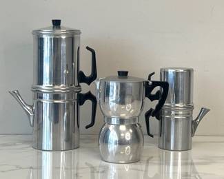 Lot 2998 Vintage Italian Neapolitan Flip Coffee Makers Stovetop Espresso Maker