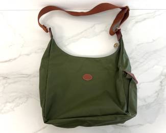 Lot 2850 Longchamp Le Pliage Hobo Shoulder Bag Purse Olive Green