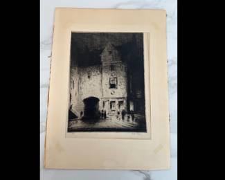 Lot 2822 Edinburgh Street by Joseph Gray Original Signed Etching Art Print