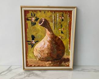 Lot 2782 Vintage Cino Cantimori Original Painting Still Life Gourd Art