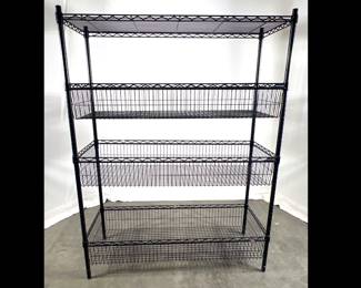 Lot 2915 Organized Living 4 Tier Metal Storage Rack
