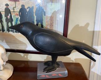 Hand carved raven - Kennebunk, Maine