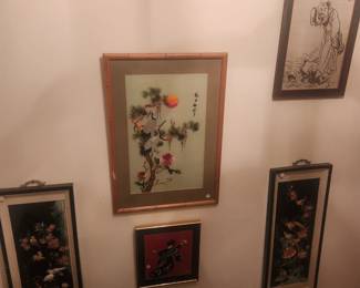 Asian hand crafted pictures and artwork