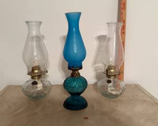 Collection of Vintage Oil Lamps