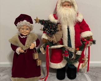 Christmas Santa and Mrs. Claus Figurines