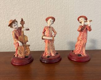 Set of Three Musical Figurines