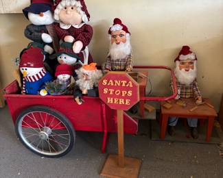 Vintage Santa Claus Holiday Decorations Lot