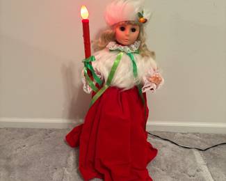 Vintage Animated Christmas Doll