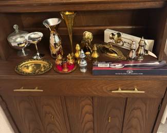 Silver Pated and Golden Decorative Lot