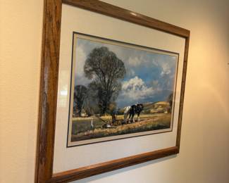 Framed Farm Scene Art