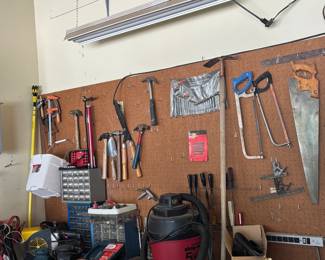 Assorted Garage Tools and Equipment Lot