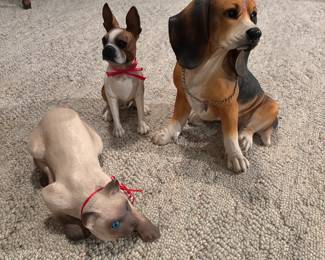 Three Life Sized Animal Figurines