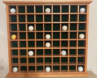 Vintage Wooden Golf Ball Display Rack Lot