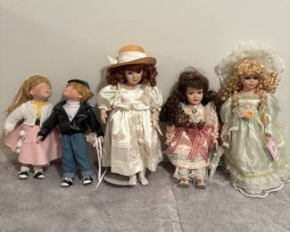 Lot of Vintage Collector Dolls
